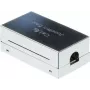ACT SD6520 Tomada de rede Cat6a prateada, 2 portas RJ45, totalmente blindada, montagem encastrada, compatível com 10G