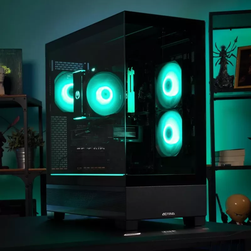 Actina PC AMD Ryzen 5 5600 16 GB DDR4-SDRAM 1 TB SSD AMD Radeon RX 7600 Midi Tower preto