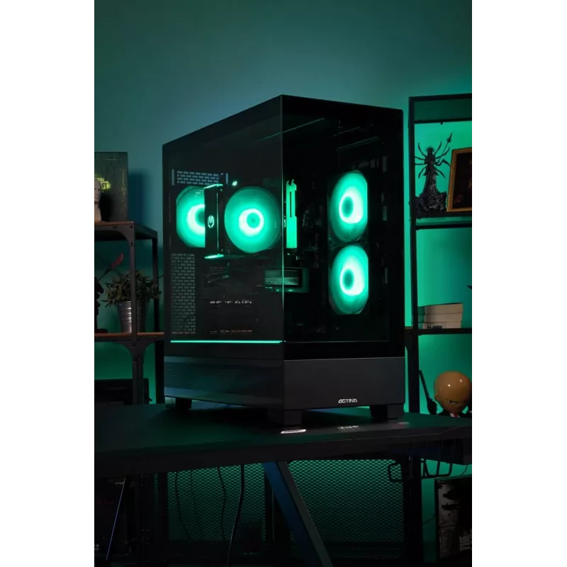 Actina PC AMD Ryzen 5 5600 16 GB DDR4-SDRAM 1 TB SSD AMD Radeon RX 7600 Midi Tower preto