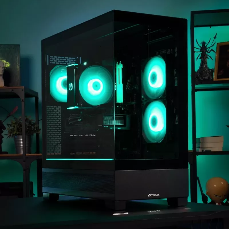 Actina PC AMD Ryzen 5 7600X 32 GB DDR5-SDRAM 1 TB SSD NVIDIA GeForce RTX 5070 Windows 11 Home Midi Tower preto