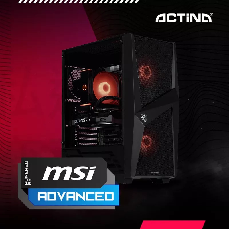 ACTINA PC AMD Ryzen 7 8700F 32 GB DDR5-SDRAM 1 TB SSD NVIDIA GeForce RTX 5060 Midi Tower preto