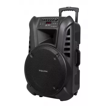 ACTIVE KEY Coluna ativa com 2 microfones UHF sem fios, SD, Bluetooth, FM, USB, 60 Watt
