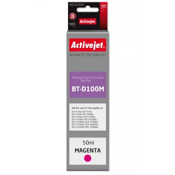 Frasco de tinta magenta Activejet AB-D100M para impressora Brother, 50 ml, série Supreme, substituto do Brother BT-D100M