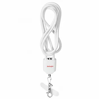 Activejet Cordão com cabo de carregamento 3-em-1, branco