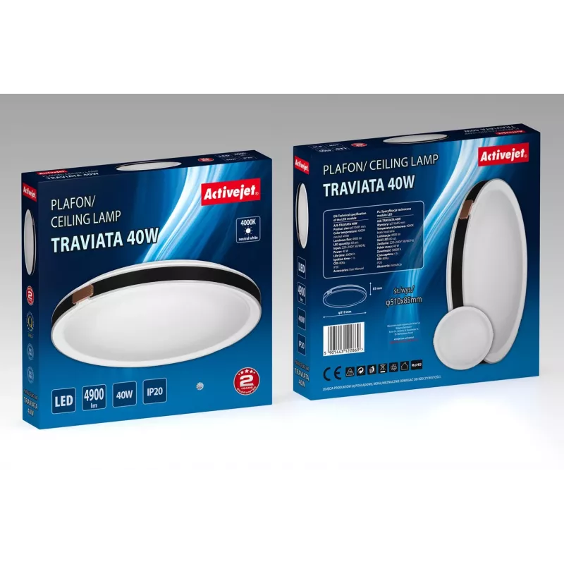 Activejet AJE-TRAVIATA candeeiro de teto LED, 40W