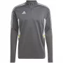 Sweatshirt de treino adidas Condivo 22 homem 1/2 Zip Grey Five/branco HD2312