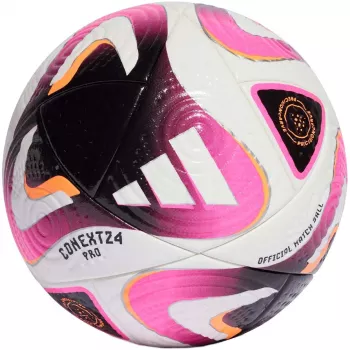 adidas Conext 24 Pro Match Bola de futebol tamanho 5 branco/rosa/preto