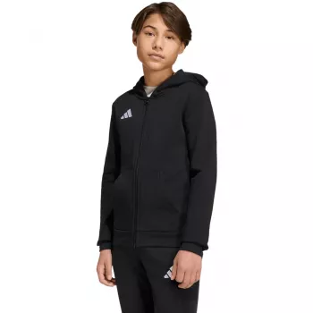 Hoodie adidas Entrada 26 com fecho de correr completo preto KH1782 164cm