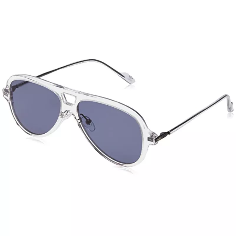 Óculos de sol de homem Adidas AOK001 - armação preta, lentes fumadas, 57 mm