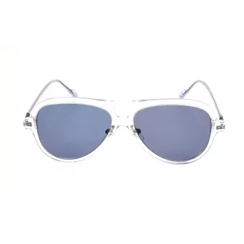 Óculos de sol de homem Adidas AOK001 - armação preta, lentes fumadas, 57 mm