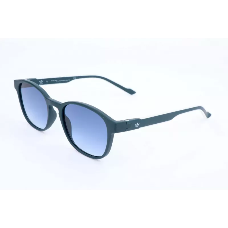 Óculos de sol de homem Adidas AOR030 - armação retangular preta, lentes cinzentas, 52/19/145 mm