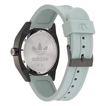 Relógio digital de quartzo Adidas homem AOFH22001 43mm preto aço inoxidável reciclado e silicone