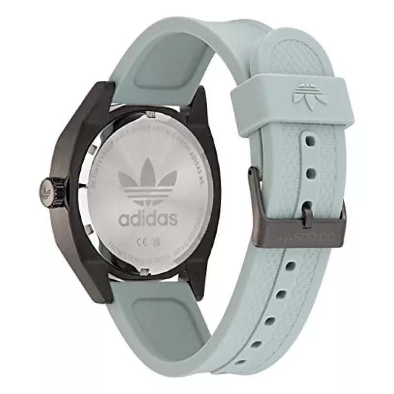 Relógio digital de quartzo Adidas homem AOFH22001 43mm preto aço inoxidável reciclado e silicone