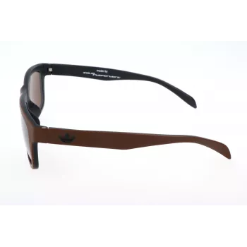 Óculos de sol retangulares de homem Adidas Originals AOR005-044009 - Armação preta lentes cinzentas 54mm