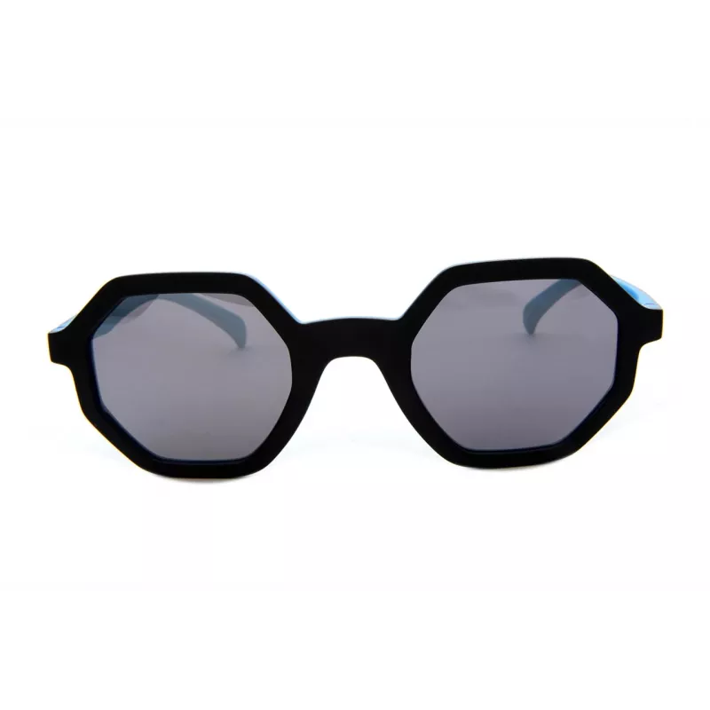 Adidas Originals AOR020-009027 Óculos de sol unissexo retangulares, armação preta, lentes cinzentas, 48 mm