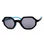 Adidas Originals AOR020-009027 Óculos de sol unissexo retangulares, armação preta, lentes cinzentas, 48 mm