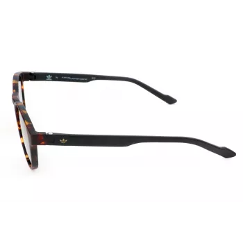 Óculos de sol retangulares de homem Adidas Originals AOR028-092009 - armação preta, lentes cinzentas, 50 mm