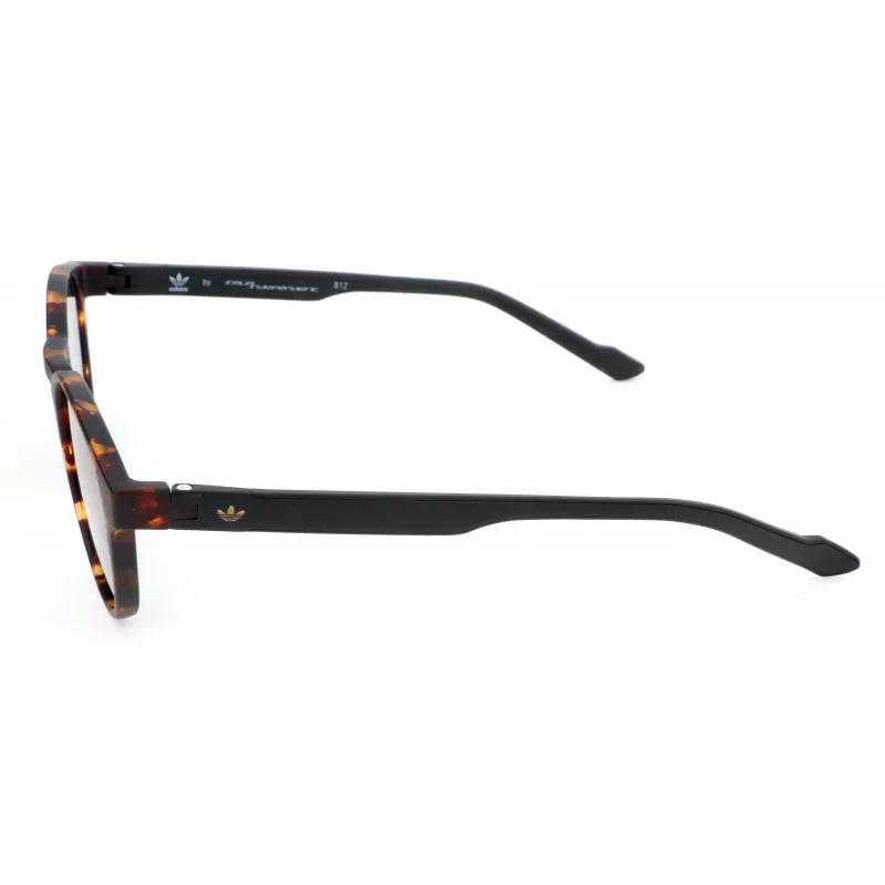 Óculos de sol retangulares de homem Adidas Originals AOR028-092009 - armação preta, lentes cinzentas, 50 mm