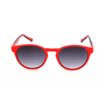 Óculos de sol Adidas Originals AOR028 - armação preta mate, lentes cinzentas, 50 mm