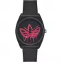 Relógio digital Adidas Originals Digital Two unissexo AOST22039 38mm prateado aço inoxidável silicone preto