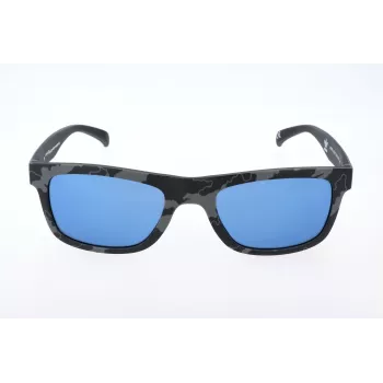 Óculos de sol de homem Adidas Originals AOR005-143070 - armação preta mate, lentes cinzentas, 54 mm
