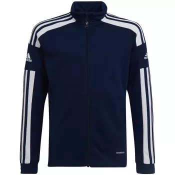 Sweatshirt de treino adidas Squadra 21 com fecho de correr completo, azul-marinho, HC6276, 128 cm, criança