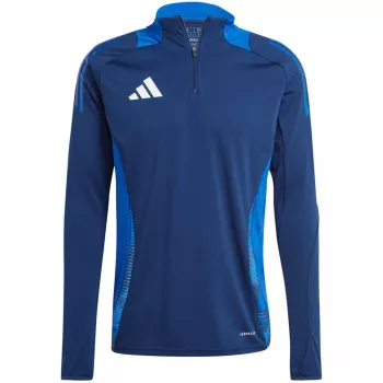 Camisola de treino adidas Tiro 24 Competition Team Navy Blue 2 / White homem corte slim manga comprida AEROREADY poliéster reciclado futebol S