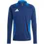 Camisola de treino adidas Tiro 24 Competition Team Navy Blue 2 / White homem corte slim manga comprida AEROREADY poliéster reciclado futebol S