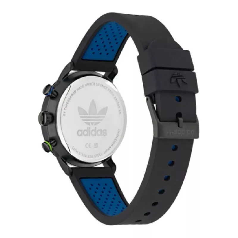 Relógio digital unissexo Adidas AOSY23021 40mm bracelete de silicone preta