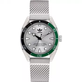 Relógio unissexo Adidas AOFH22503 42mm aço inoxidável preto silicone