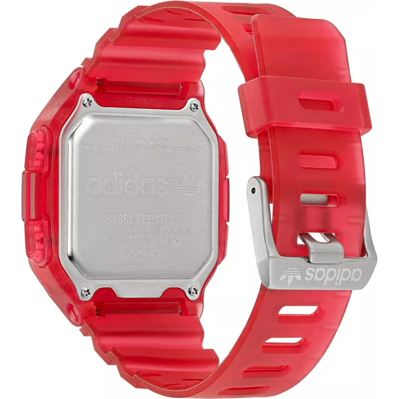Relógio digital de quartzo de mulher Adidas AOST22051 38mm preto silicone