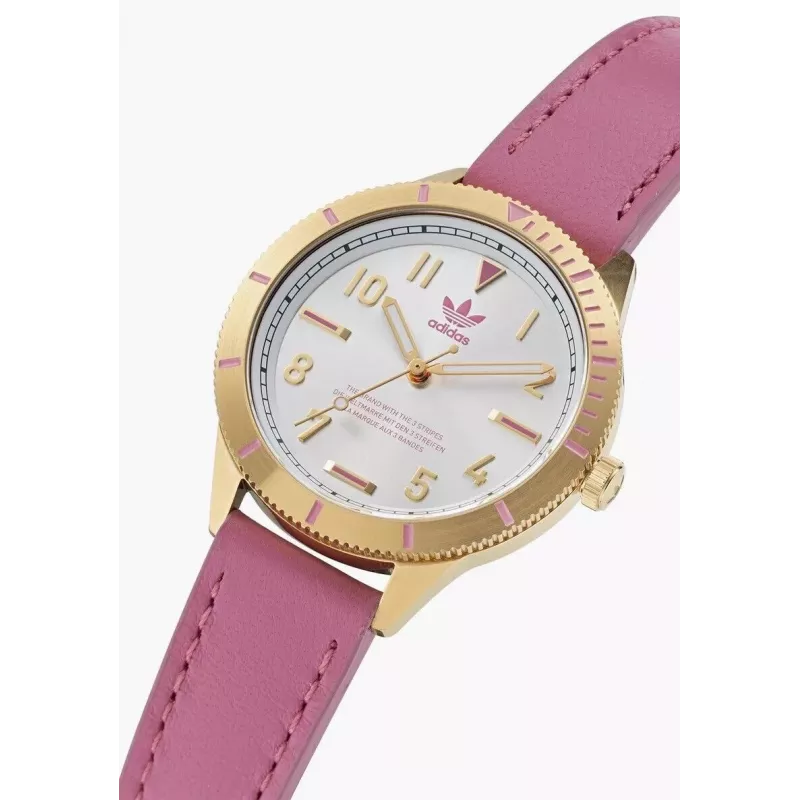 Relógio de mulher Adidas AOFH22509 36 mm rosa-ouro branco silicone