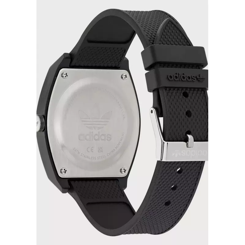 Relógio para mulher Adidas AOST22038 38 mm caixa em aço inoxidável bracelete de silicone preto analógico de quartzo