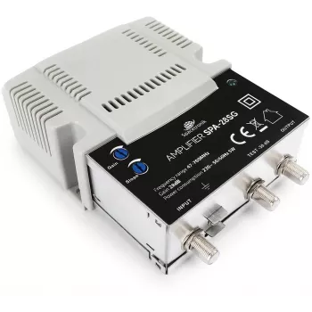 Amplificador de sinal de TV terrestre e por cabo ajustável Spacetronik SPA-28SG LTE II