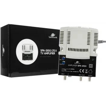 Amplificador de sinal de TV terrestre e por cabo ajustável Spacetronik SPA-28SG LTE II