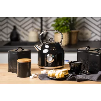 Chaleira elétrica Adler AD 1346B 1,7 L, 2200 W, preto, metálico