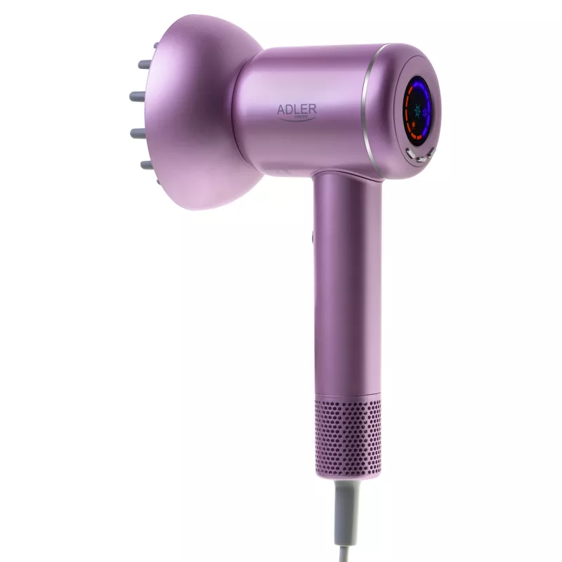 Secador de cabelo de viagem ADLER AD 2270p 1200W tensão dupla dobrável preto/prateado