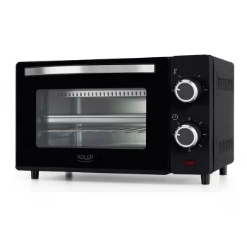 Forno elétrico compacto Adler AD 6032, 9 l, 650 W, Preto