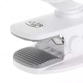 Adler AD 7335 Ventilador de Mesa Recarregável com Clipe, 6W, 12,7 cm, 3 Velocidades, Oscilação, Branco