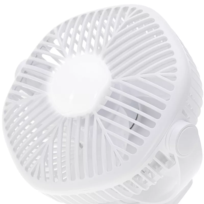 Adler AD 7335 ventoinha de secretária recarregável com mola, 6W, 12,7 cm, 3 velocidades, oscilação, branca
