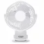Adler AD 7335 ventoinha de secretária recarregável com mola, 6W, 12,7 cm, 3 velocidades, oscilação, branca