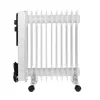 Radiador a óleo Adler AD 7817, 11 elementos, 2500W, 3 níveis de aquecimento, termostato ajustável, proteção contra sobreaquecimento e queda, rodas e pega, Preto