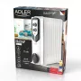 Radiador a óleo Adler AD 7817, 11 elementos, 2500W, 3 níveis de aquecimento, termostato ajustável, proteção contra sobreaquecimento e queda, rodas e pega, Preto