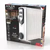 Radiador a óleo Adler AD 7819, 2000W, 9 elementos, 3 níveis de aquecimento, termostato regulável, proteção contra sobreaquecimento, rodas integradas, branco/cinzento