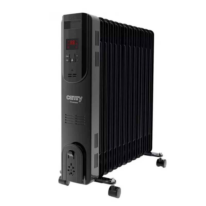 Camry CR 7814 radiador a óleo com comando à distância, 2500 W, 13 elementos, preto