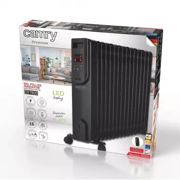 Radiador a óleo Adler Camry CR 7820 2000W 9 nervuras aquecedor a óleo Branco/Cinzento