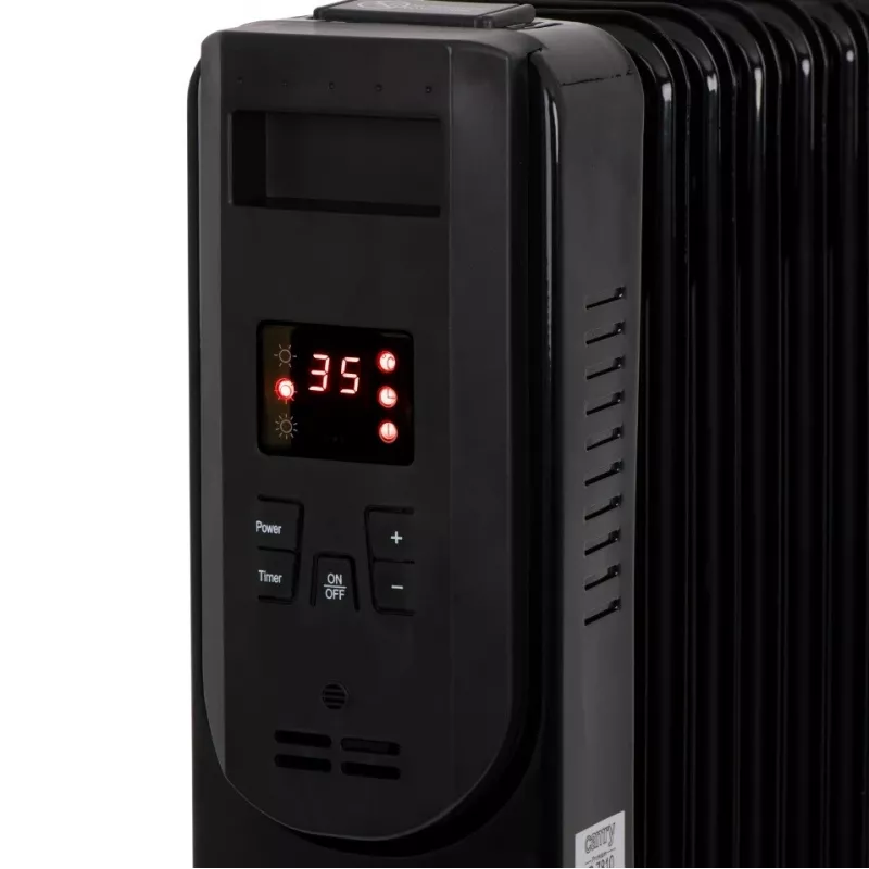 Radiador a óleo Adler Camry CR 7820 2000W 9 nervuras aquecedor a óleo Branco/Cinzento