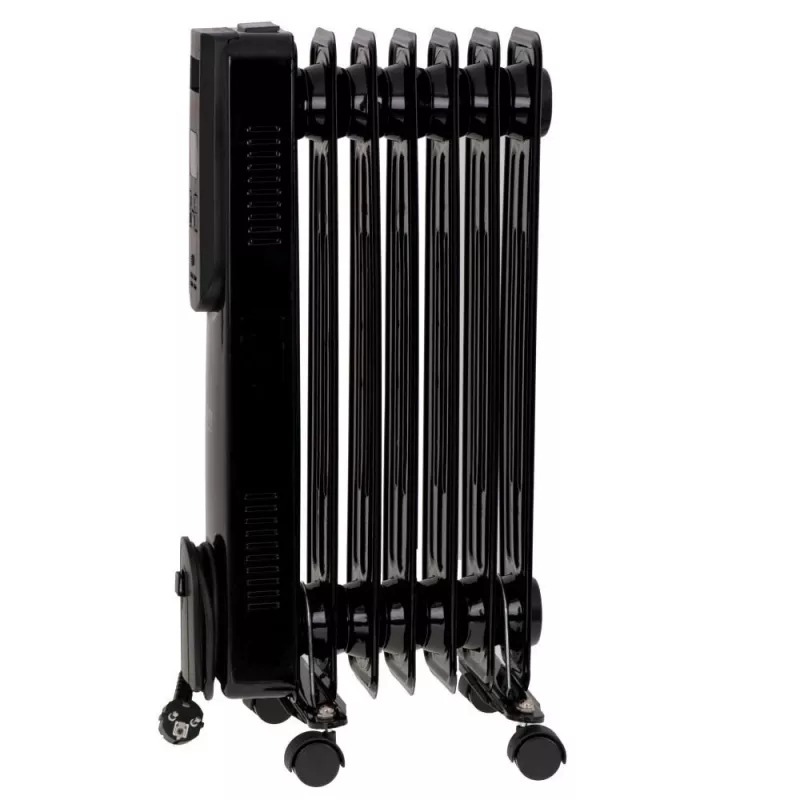 Radiador a óleo elétrico Adler CR 7812 com comando, 7 elementos, 1500 W, Preto