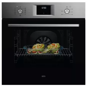Forno elétrico de encastrar AEG 5000 SurroundCook, 65L, autolimpeza pirolítica, aço inoxidável