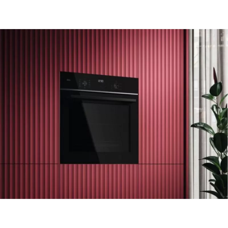 AEG 5000 SurroundCook Forno elétrico de encastrar, 72L, Autolimpeza pirolítica, aço inoxidável